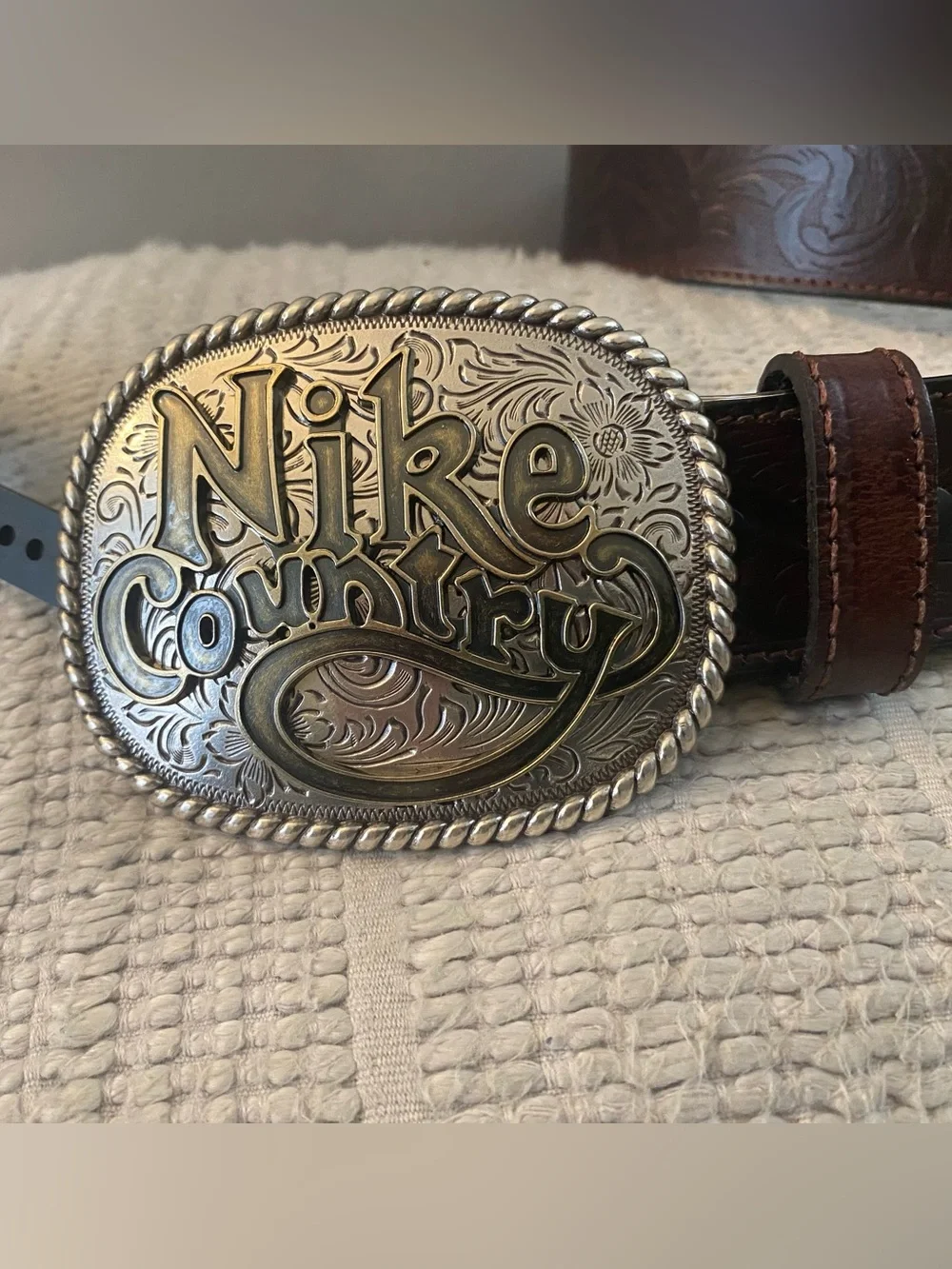New Men’s Nike Country Leather Reversible Belt Large 38-40